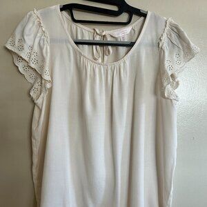 lace sleeve top for lauren canrod size m